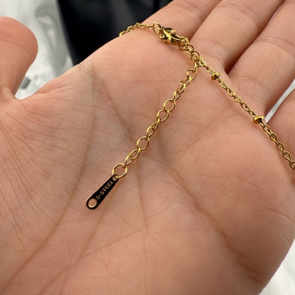 Anthropologie Swell Gold Square Butterfly Pendant Necklace - Picture 4 of 4